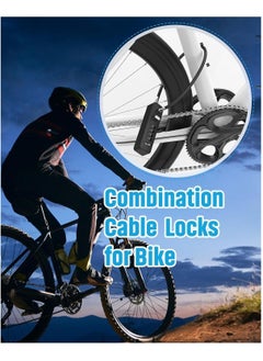 Generic Combination Lock Cable Security Steel Cable Luggage Lock Weatherproof with Resettable Code, Braided Steel Coated Anti-Theft Cable Lock, Luggage Suitcase Gun Case Toolbox Helmet Black 2.3Feet 5 mm  - Image 5