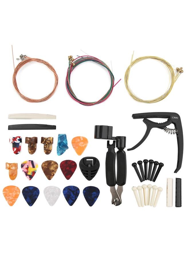 36PCS/Set Guitar Strings Changing Accessories Including Capo Winder Cutter Thumb Pick Nut Bridge - pzsku/Z40F816BA941856135A03Z/45/_/1732119546/2b1f51f7-fc5c-4784-a9c8-d3e13402e7c6