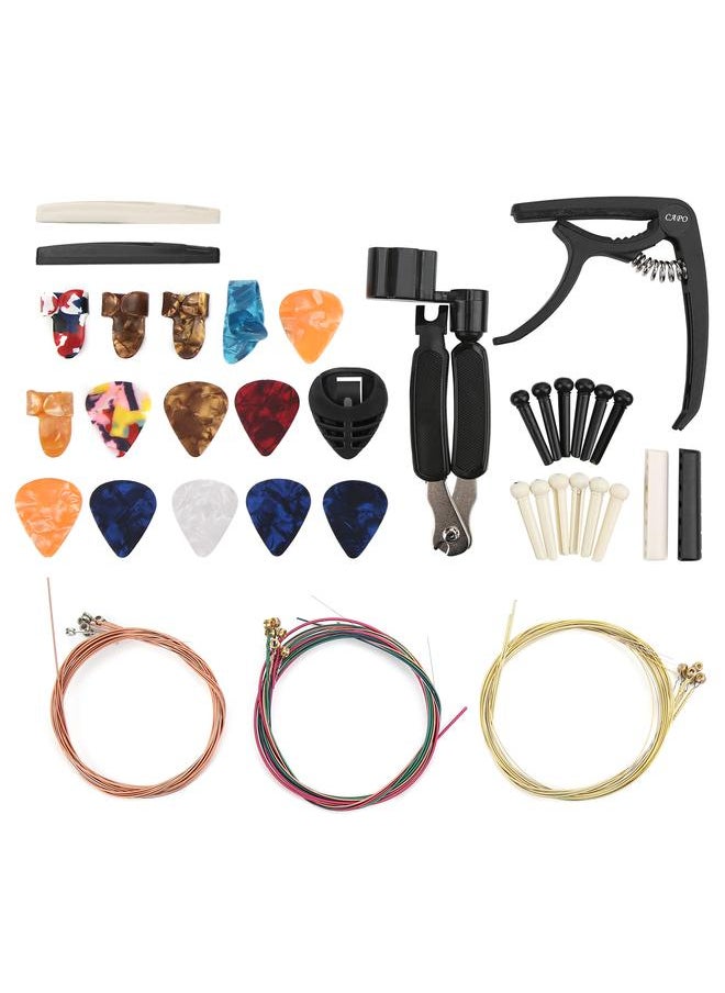 36PCS/Set Guitar Strings Changing Accessories Including Capo Winder Cutter Thumb Pick Nut Bridge - pzsku/Z40F816BA941856135A03Z/45/_/1732119561/f494eef9-d071-4085-9976-1b7fe403d9dc