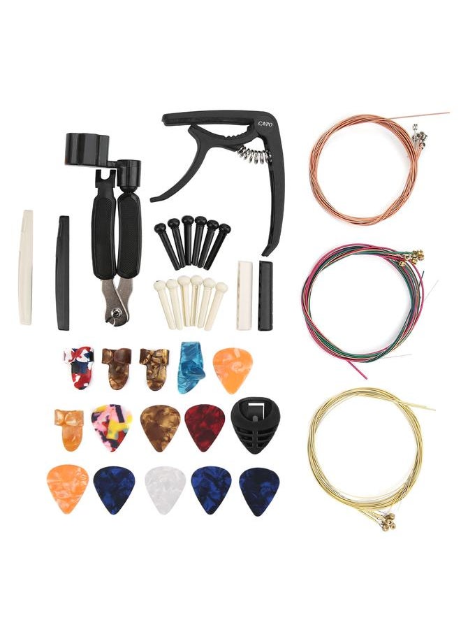 36PCS/Set Guitar Strings Changing Accessories Including Capo Winder Cutter Thumb Pick Nut Bridge - pzsku/Z40F816BA941856135A03Z/45/_/1732119564/9d7182df-df97-4278-a8f5-dfb2ea1d4c64