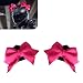 Qurbuns 2 PCS Cute Bow Helmet Decorations Large Fashion Fabric Bow Helmet Accessories Removable Plush Cat Ears Motorcycle Helmet Decor Universal Bow Hair Patches for Ski Bike Motorcycle Red - Image 2
