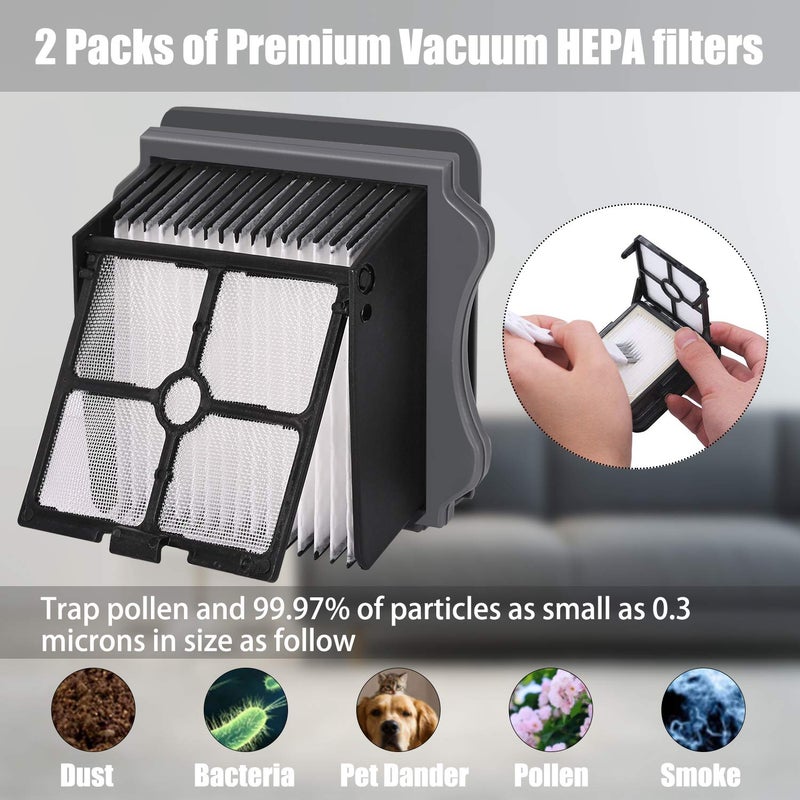 LesinaVac Replacement Brush Roller and Vacuum Filter Compatible with iFloor 3/iFloor One S3 Cordless Wet Dry Vacuum Cleaner (3 Brush Roller+3 HEPA Filters) - Image 4