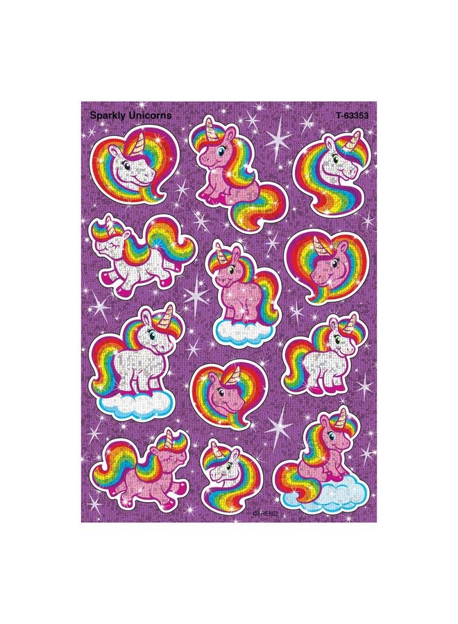 Trend Enterprises Sparkly Unicorns Sparkle Stickers® 24 Count - Image 1