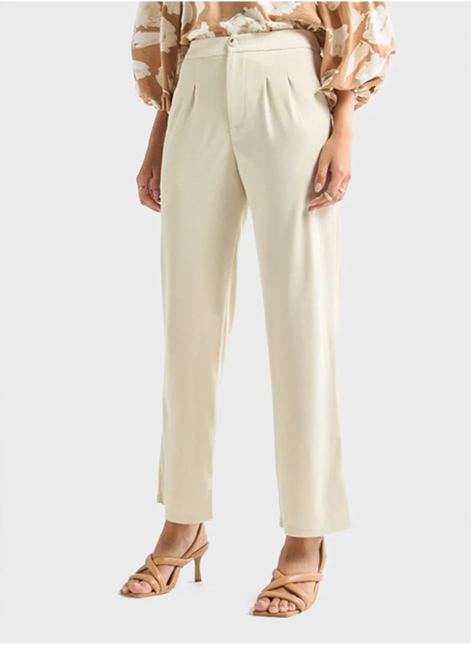 فاف Textured Wide Leg Pants