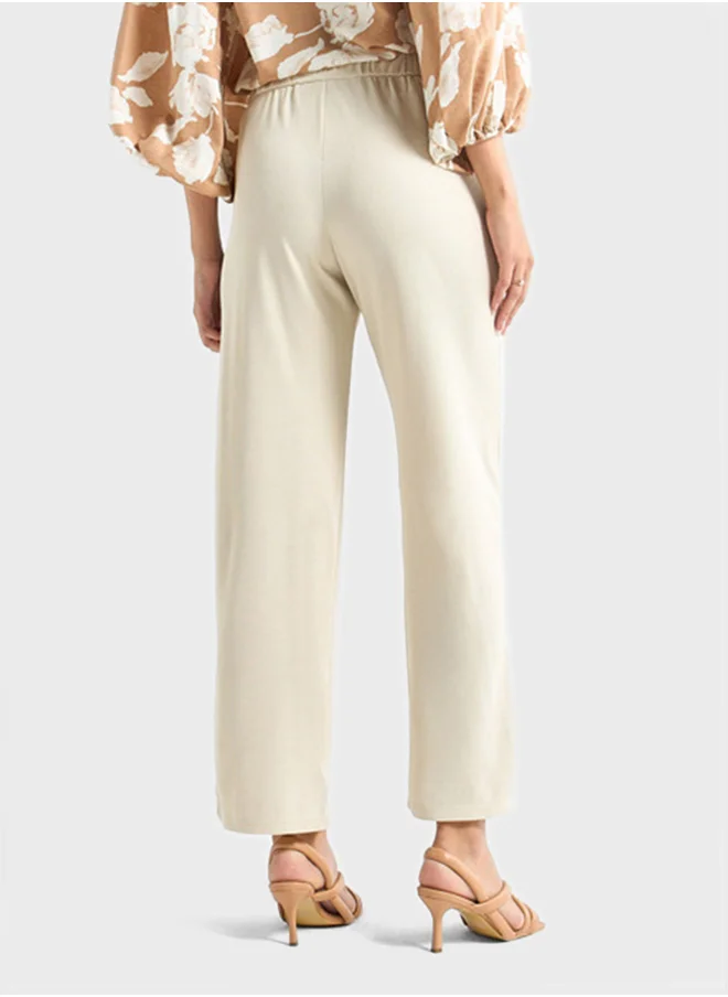 فاف Textured Wide Leg Pants