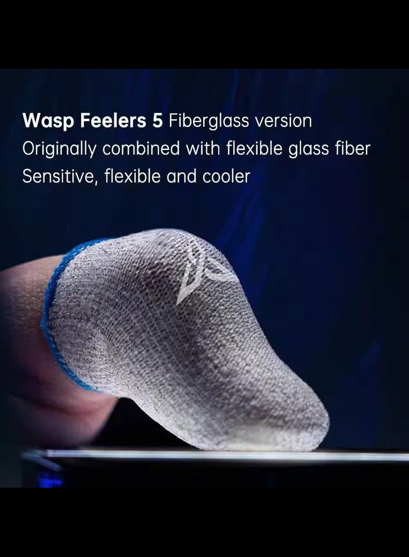 Flydigi Beehive V5 Flexible Fiberglass Gaming Finger Sleeves – Ultra-Smooth, High Sensitivity Touch, Sweat-Proof & Anti-Slip, Professional Mobile Gaming Thumb Sleeves – Compatible with iOS, Android, PUBG, COD & FPS Games (1 Pair - 2 PCS) - Image 2