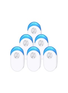 Generic جهاز كاست ويف للطرد بالموجات فوق الصوتية 6 عبوات - جهاز طرد الحشرات القابل للتوصيل في الداخل للفئران والحشرات والصراصير والنمل والعناكب والبعوض - حل فعال لطرد الحشرات بالموجات فوق الصوتية.  - Image 1