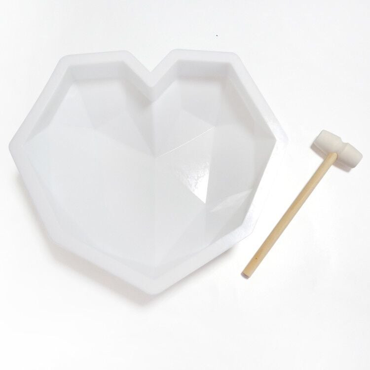 Spot Heart-Shaped Diamond Love Silicone Mold Cake Baking Diy Mousse Chocolate Cake Grinder - Image 4