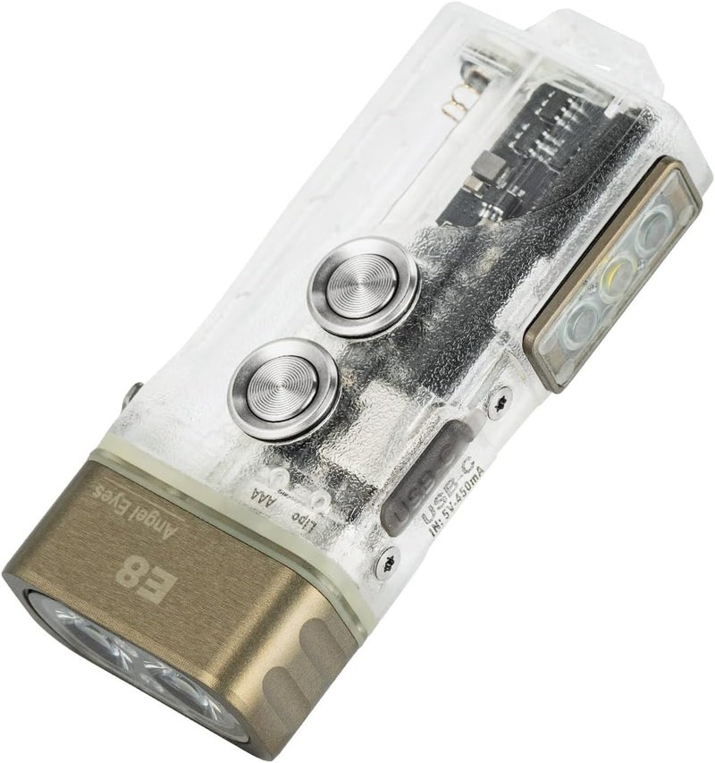 RovyVon Angel Eyes E8 High Brightness Rechargeable Flashlight with Dual Power and Lock Mode - Image 2