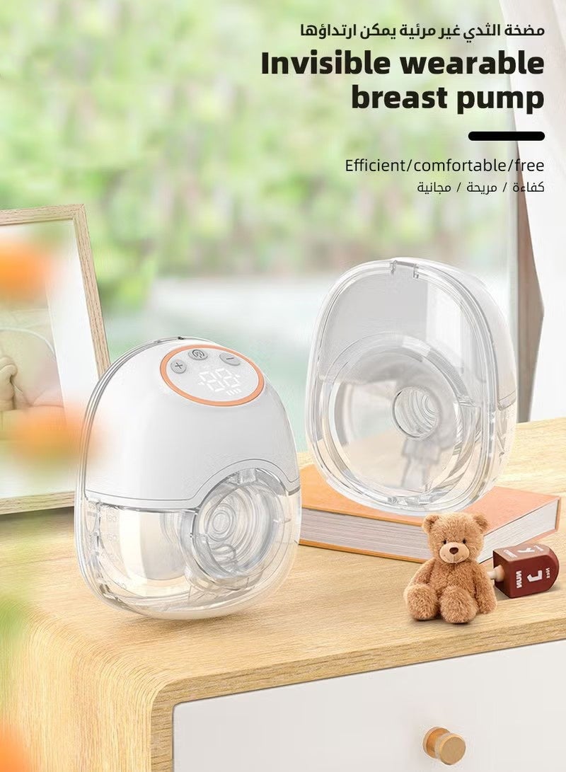 Wearable Breast Pump Hands-Free Electric Breast Pump, Portable and Wireless Breast Pump with 4 Modes  12 Levels, LCD Display, Low Noise - Image 2