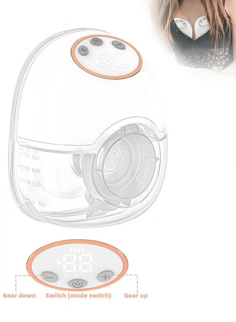 Wearable Breast Pump Hands-Free Electric Breast Pump, Portable and Wireless Breast Pump with 4 Modes  12 Levels, LCD Display, Low Noise - Image 1