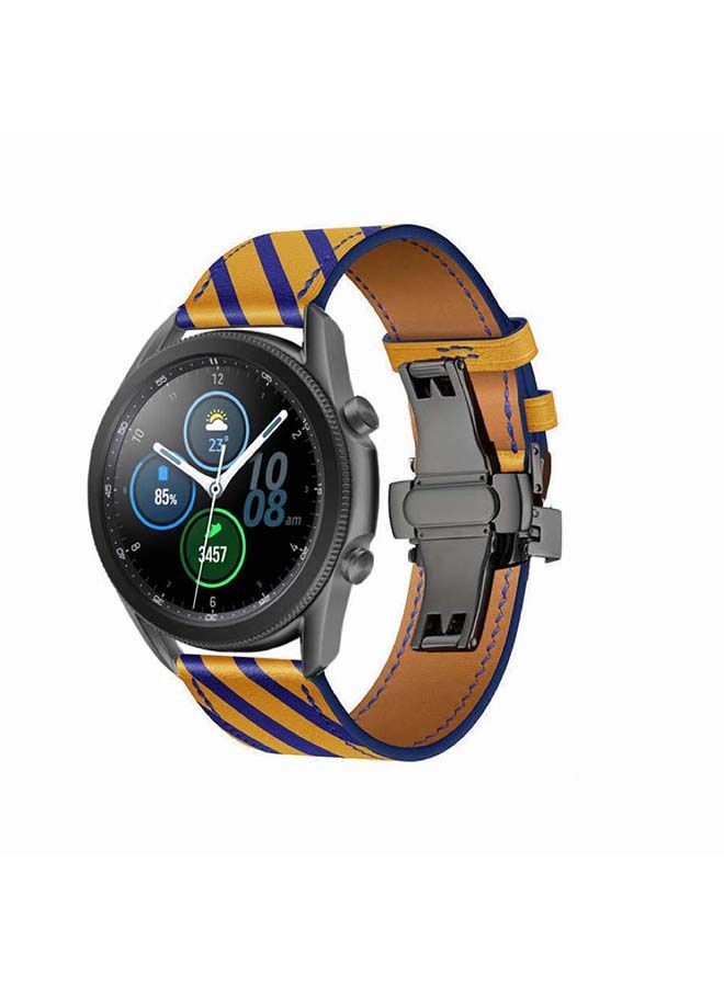 NIBEMINENT Genuine Leather Replacement Band for Samsung Galaxy Watch3 45mm Multicolour - Image 2
