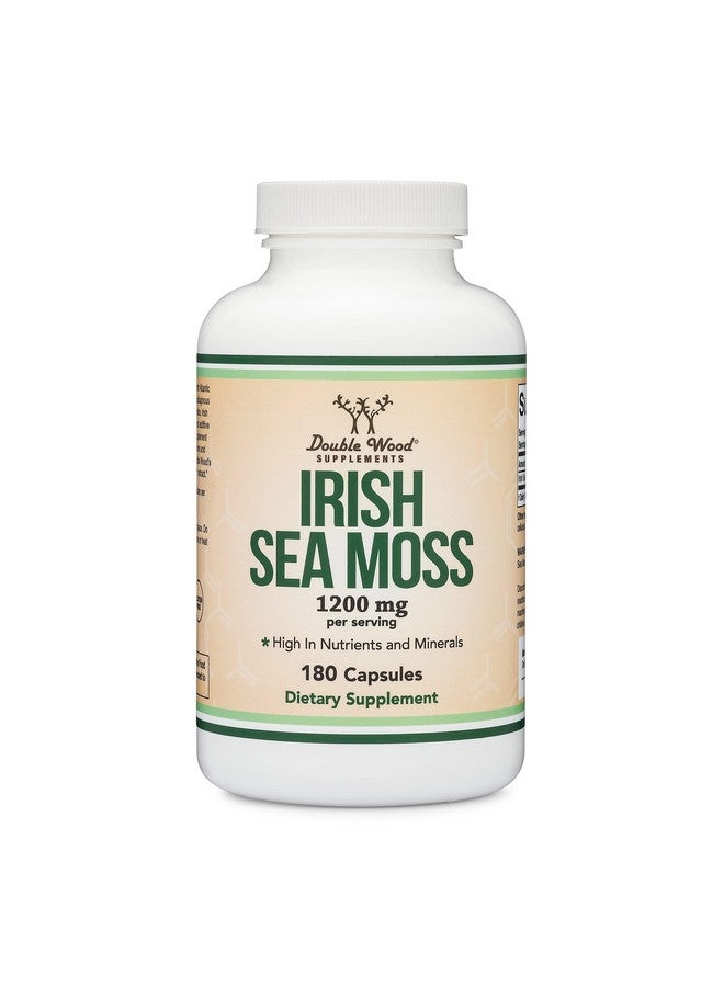 كبسولات الطحالب البحرية الأيرلندية، أقوى من مستخلص جل الطحالب البحرية (180 كبسولة، 1200 ملجم لكل حصة) (من نبات كوندروس كريسبس البري الخام) غذاء فائق غني بالعناصر الغذائية وغني بالمعادن من إنتاج شركة دبل وود - Image 4