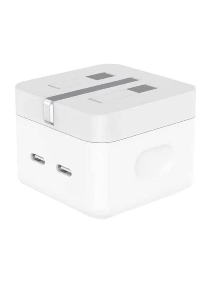 35W Dual Ports Fast Charging USB-C+C Power Adapter For Mobile iPhone 13 14 Series - Image 3