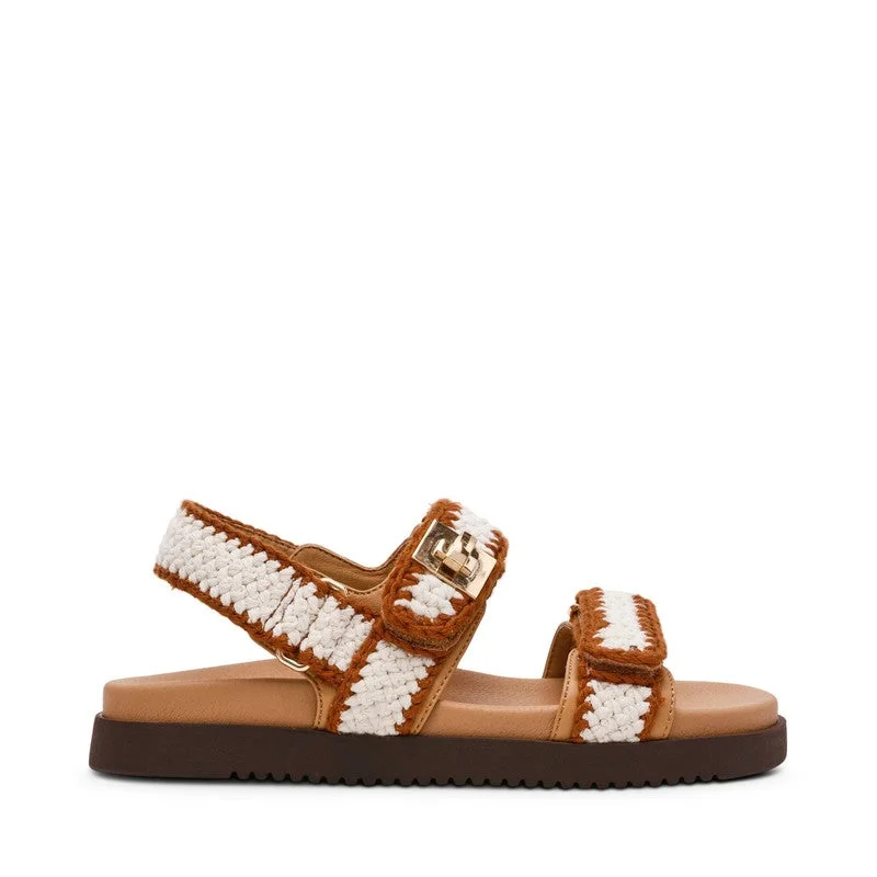 STEVE MADDEN Mona-M Light Yellow Women's Flat-Casual Sandals