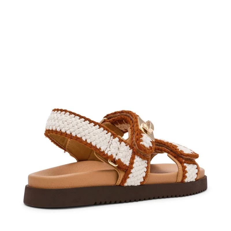 STEVE MADDEN Mona-M Light Yellow Women's Flat-Casual Sandals