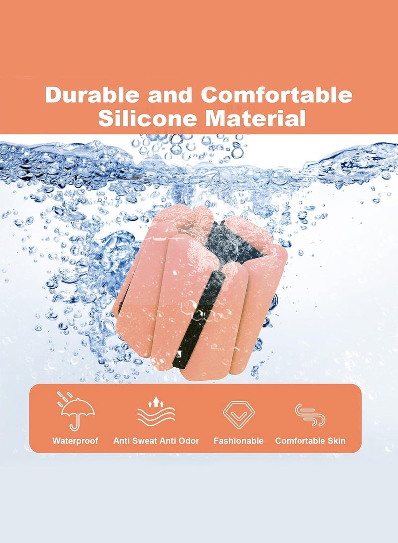 PCOMORE Adjustable Wrist and Ankle Weights 1 lb Each – Durable Silicone Weighted Cuffs for Women & Men – Portable Arm & Leg Weights for Home, Office, Walking, Yoga, Dance, Barre, Gym, Pilates, 2 packs - Image 3