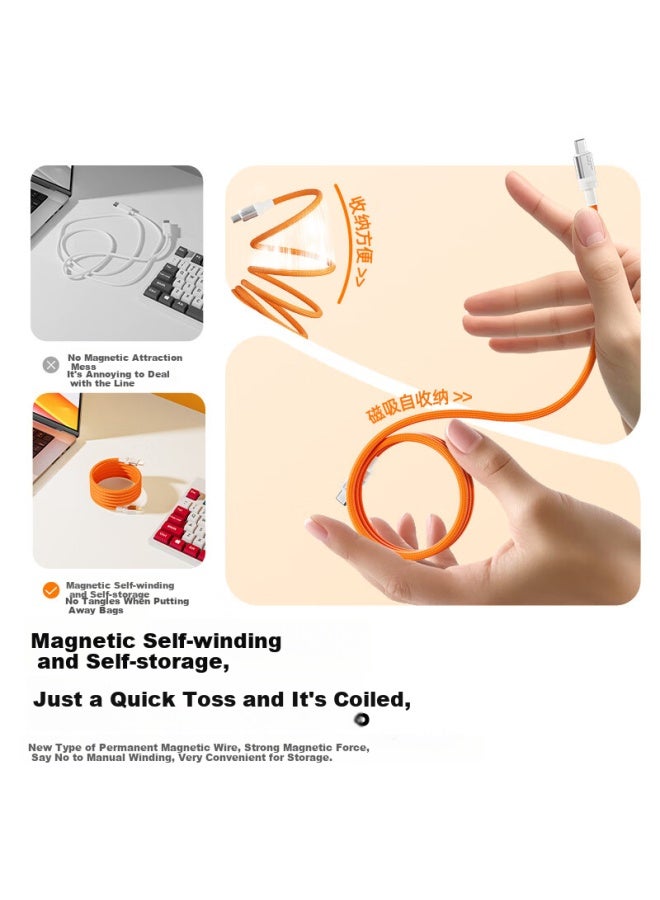 MOVESPEED Magnetic Cable, 240w Charging Cable, 6a Fast Charging, Ctoc Braided, Suitable For Apple 16/15, Android Phones, Ipad Tablets, Laptops, And Car Use - Image 2