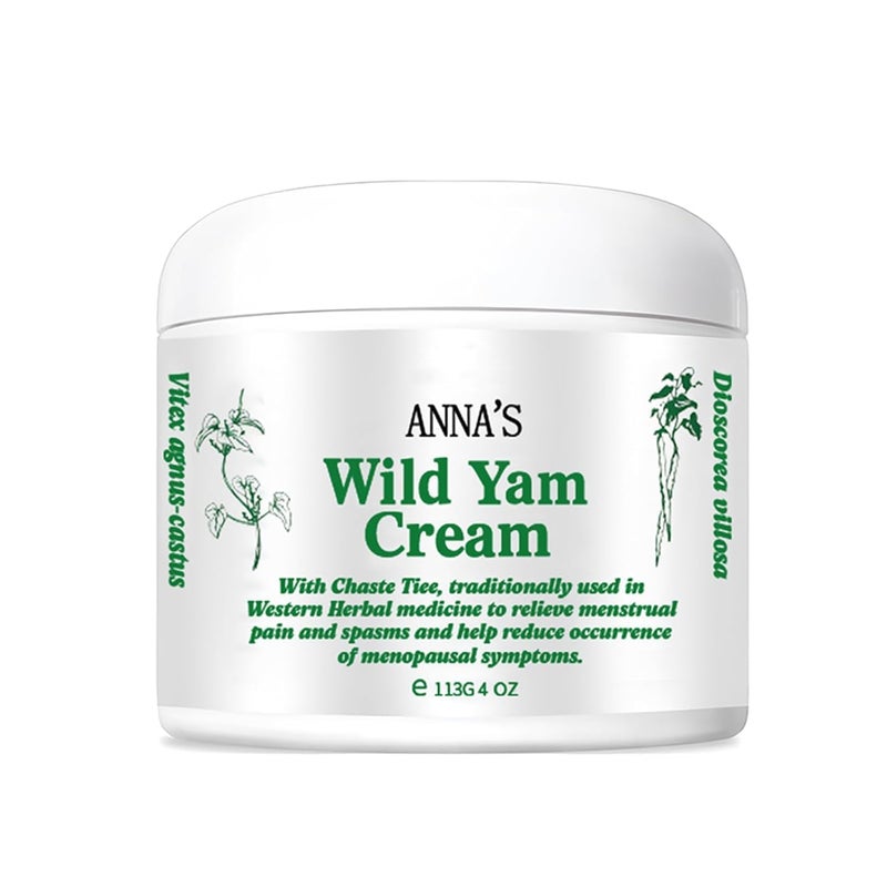 Anna's Organic Wild Yam Cream, Wild Yam Cream Body Moisturizer for All Skin Types - Image 1