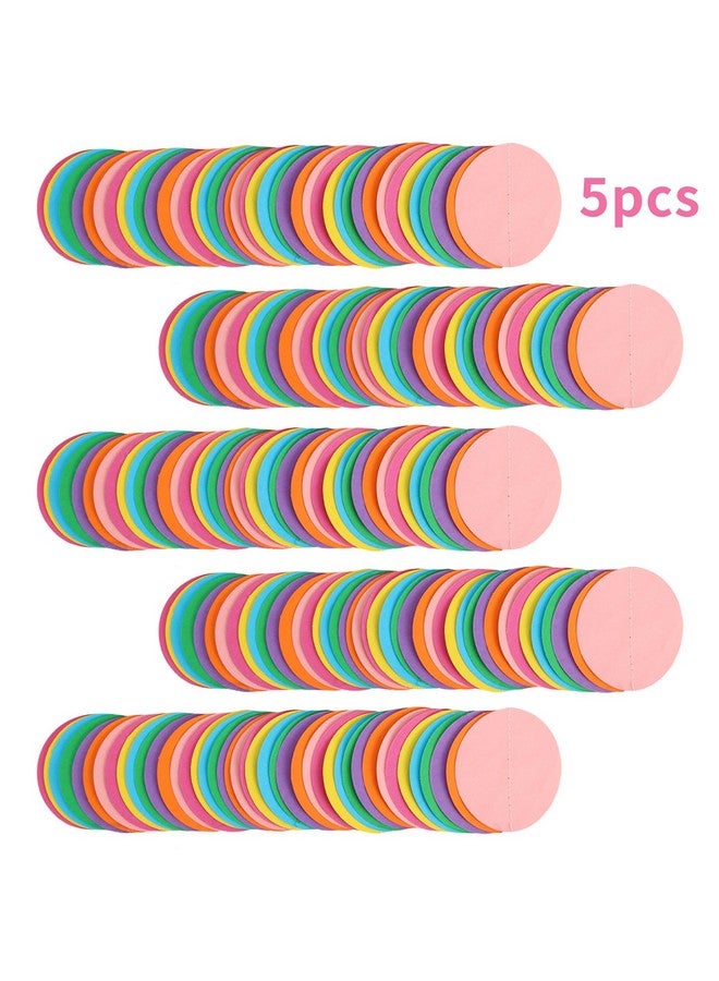 RUBFAC 5pcs Colorful Paper Garland Party Decorations Circle Dots Hanging Rainbow Decorations for Birthday Wedding Baby Shower Classroom Candyland Streamers Party Supplies (66ft) - Image 3