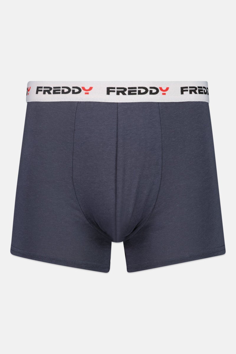FREDDY شورت بوكسر للرجال بشعار العلامة التجارية، أزرق داكن - Image 1