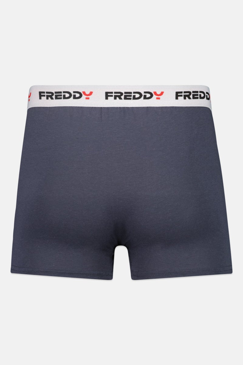 FREDDY شورت بوكسر للرجال بشعار العلامة التجارية، أزرق داكن - Image 2