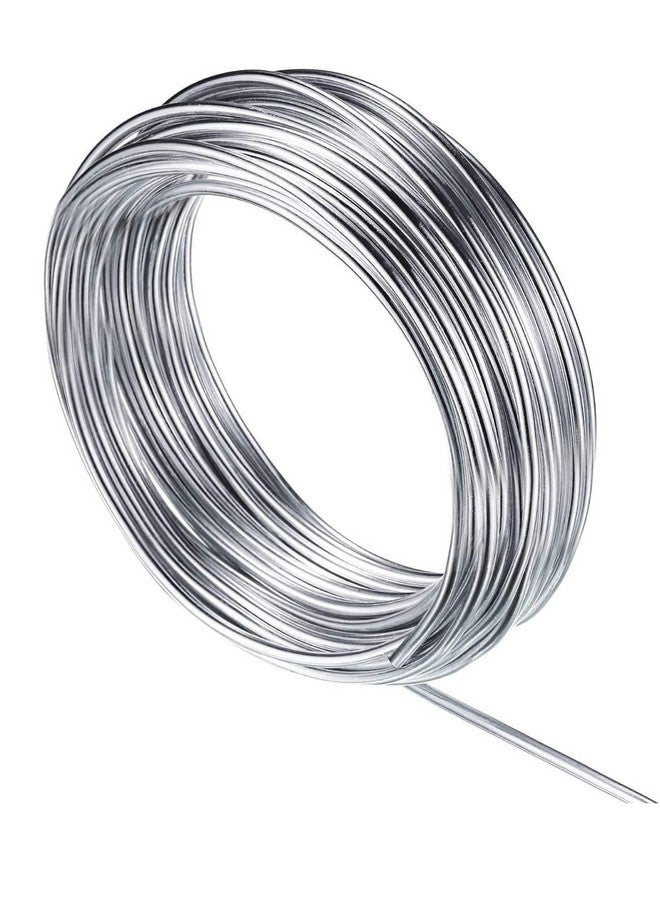 ART IFACT 10 Meters - 9 Gauge (3.7mm) Aluminium Silver Art and Craft Wire for Jewellery Making, Flower Decoration and Floral Arrangement - Image 1