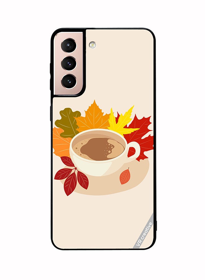 VR CREATIVE Protective Case Cover For Samsung Galaxy S21 5G A Cup Of Coffee With Colorful Design Multicolour - Image 1