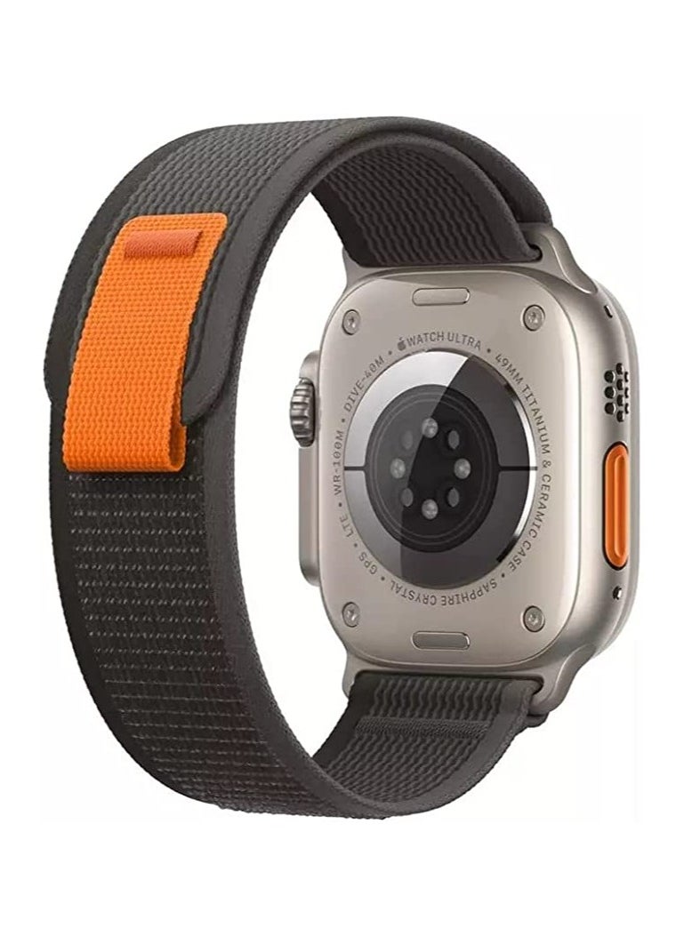 HEXABEX - Apple Watch Trail Loop Band for 46mm/45mm/44mm/49mm Black/Grey - Image 1