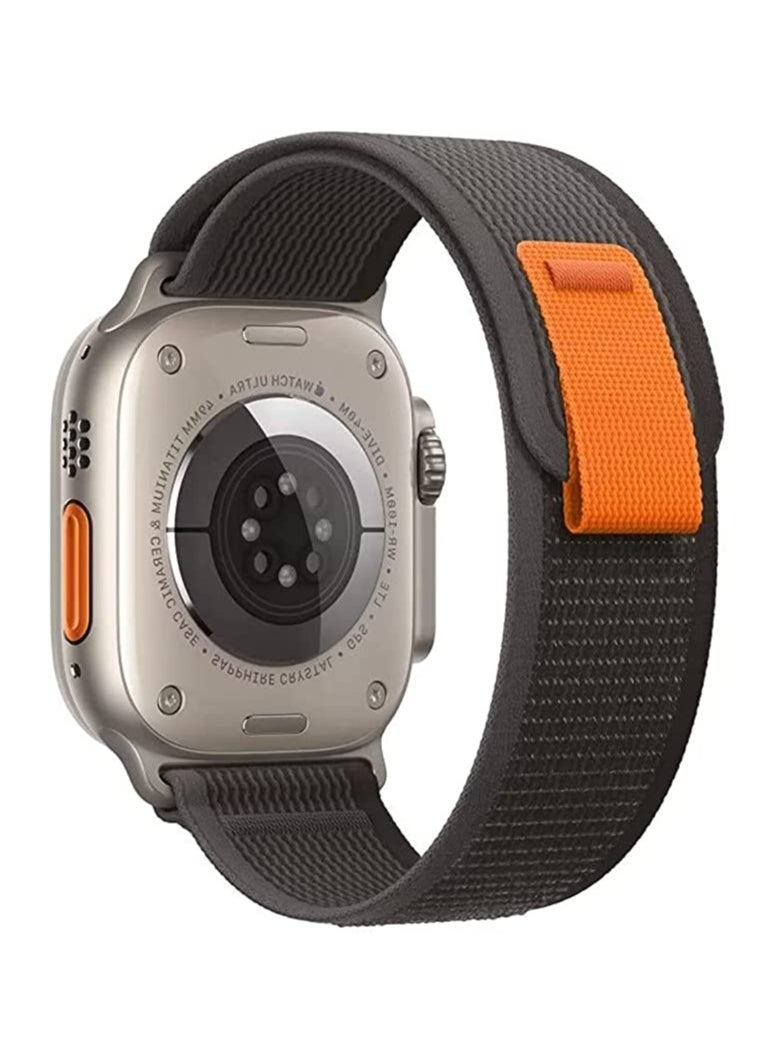 HEXABEX - Apple Watch Trail Loop Band for 46mm/45mm/44mm/49mm Black/Grey - Image 1