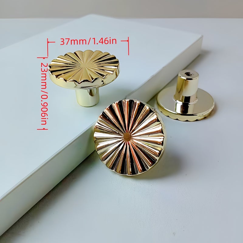 8pcs Round Fan Shaped Plastic Handle Set for Drawers Bedside Cabinet Silvery - Image 3