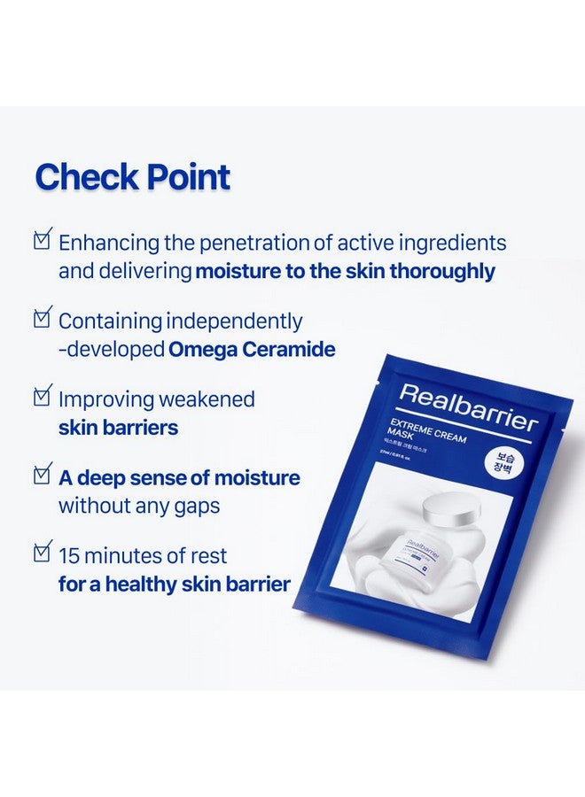 Real Barrier Extreme Cream Face Mask X 10Ea | Skin Barrier Repair | Face Mask Skin Care | Moisturizing Relief Skin Care Solution For Dry Skin | Facial Moisturizer For Sensitive Skin | Kbeauty - Image 2