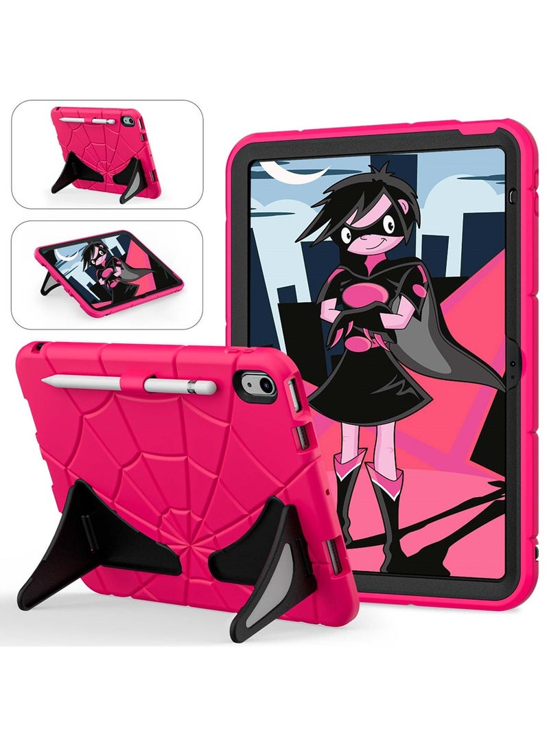 حافظة آيباد الجيل العاشر 10.9 بوصة 2022/ آيباد الجيل الحادي عشر 11 بوصة 2025 للأطفال، غطاء واقٍ مقاوم للصدمات مع حامل قلم وحزام كتف ومسند للأطفال - Image 1