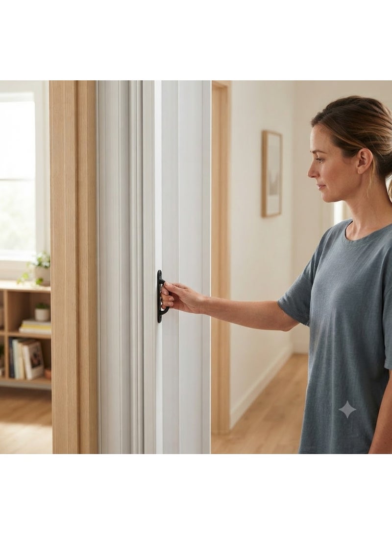 ROBUSTLINE Folding Sliding Doors 210cm Height x 100cm Width WHITE - Image 2