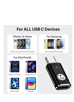 SYOSI iPhone 15/15 Pro Max USB C to Lightning Adapter 3Pack 35W Lightning Female to USB C Male Adaptor Fast Charging lightning to USBC Charger Converter for iPhone 15/15 Plus/15 Pro Max with Blue Light  - Image 5