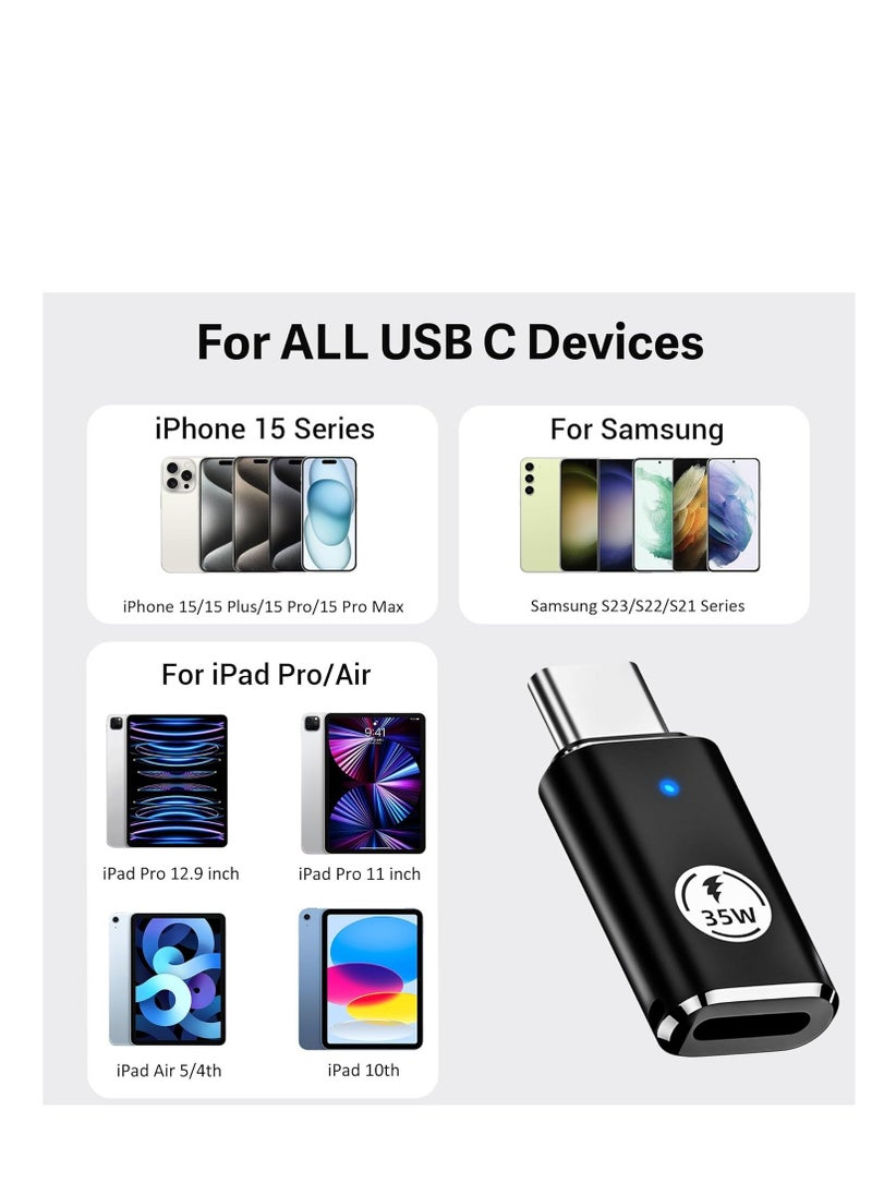 SYOSI - iPhone 15/15 Pro Max USB C to Lightning Adapter 3Pack 35W Lightning Female to USB C Male Adaptor Fast Charging lightning to USBC Charger Converter for iPhone 15/15 Plus/15 Pro Max with Blue Light - Image 1
