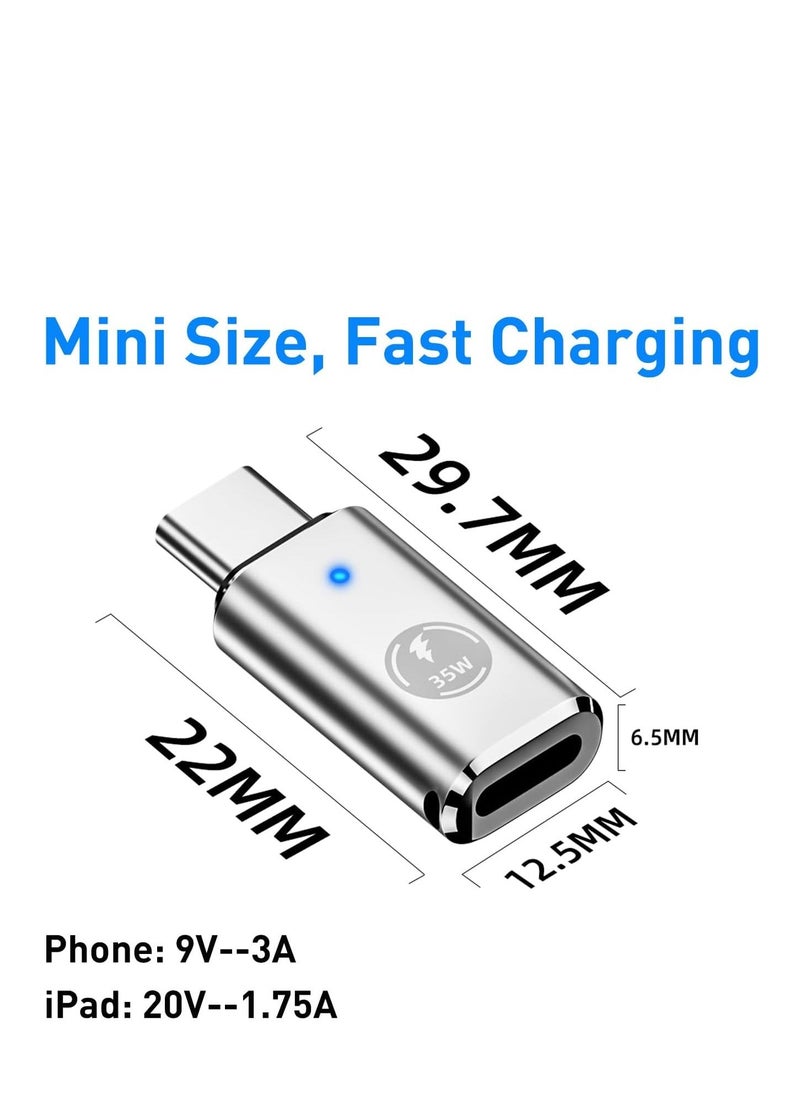 SYOSI - iPhone 15/15 Pro Max USB C to Lightning Adapter 3Pack 35W Lightning Female to USB C Male Adaptor Fast Charging lightning to USBC Charger Converter for iPhone 15/15 Plus/15 Pro Max with Blue Light - Image 1