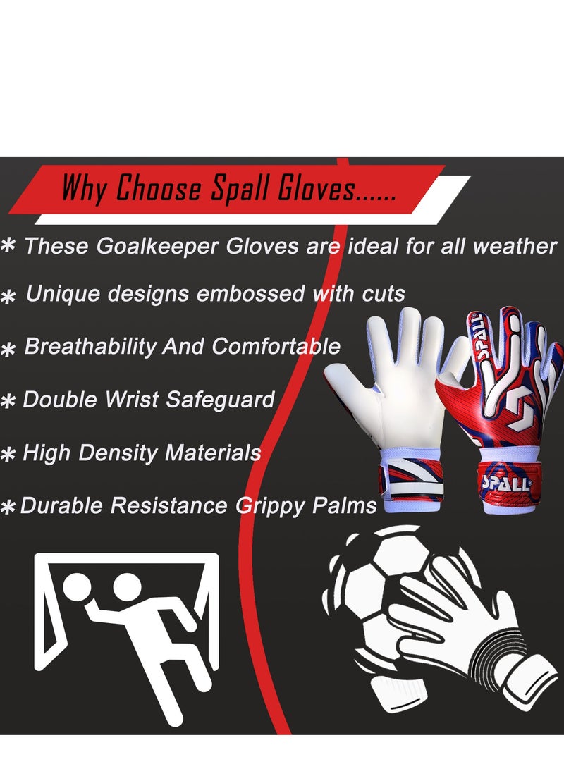 Spall Goalkeeper Gloves with Super Protection Finger Support, for Match and Training, Perfect for Men, Women, Adults, Kids,Teenagers - Image 4