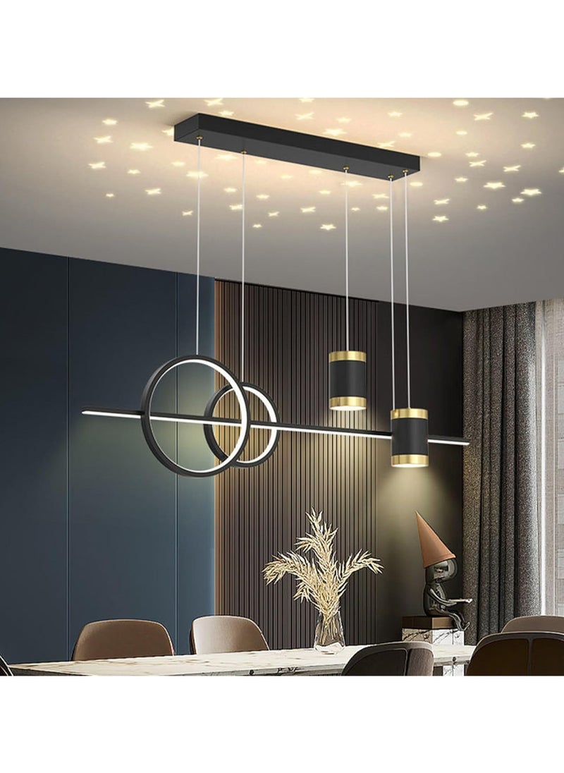 VRCOW Modern Chandeliers Pendant Lighting，Fixture Dimmable LED Metal Chandelier Pendant Light for Dining Rooms Kitchen Island Restaurant Living Room,3-Lights,45w,Black  - Image 2