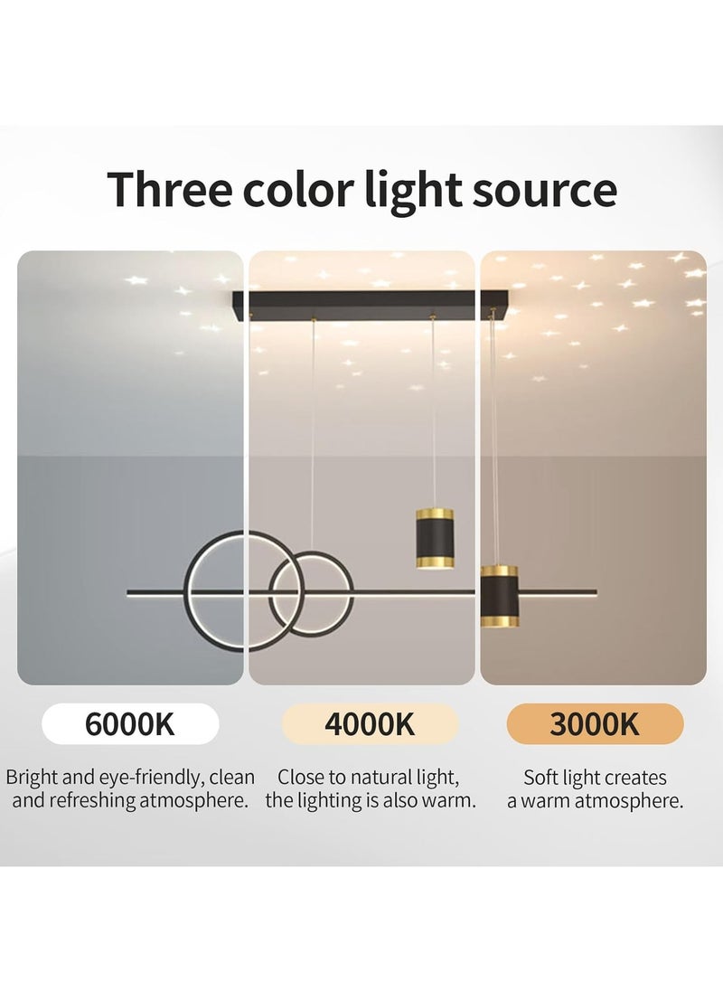 VRCOW Modern Chandeliers Pendant Lighting，Fixture Dimmable LED Metal Chandelier Pendant Light for Dining Rooms Kitchen Island Restaurant Living Room,3-Lights,45w,Black  - Image 4