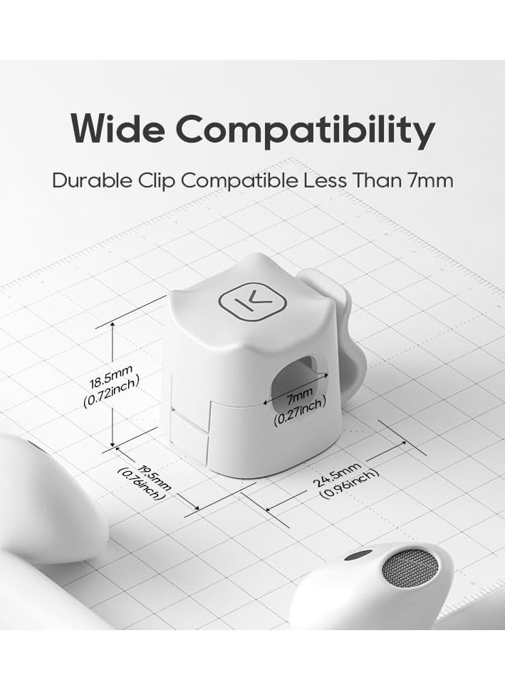 SYOSI 12 Pack Cable Tidy Clips, Self Adhesive USB Cable Tidy - Holder Clip for Tidy Charging - Wall Mounted Cable Organiser, For Phone Charging Cable, Kitchen Appliances, Office Supplies - Image 2