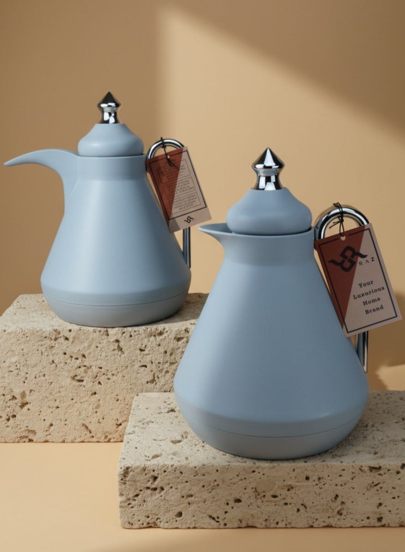 Raz Premium Vacuum Flask Set for Arabic Kahwa & Tea | Double Wall Thermal Insulated Serving Flask | Luxury 2-Piece Set - Image 1