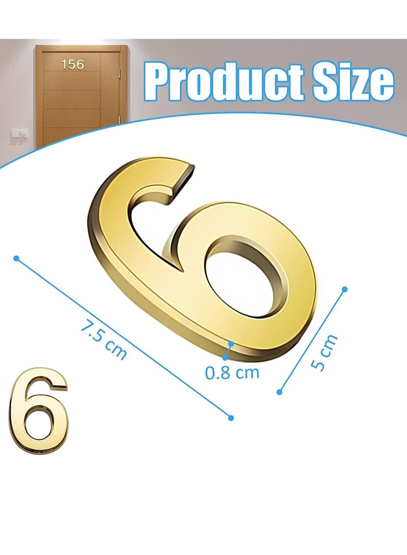 Self Adhesive 3D House Door Number Waterproof Mailbox Sticker Number for House Apartment Mailbox Hotel Office Number 6 9  - Image 2