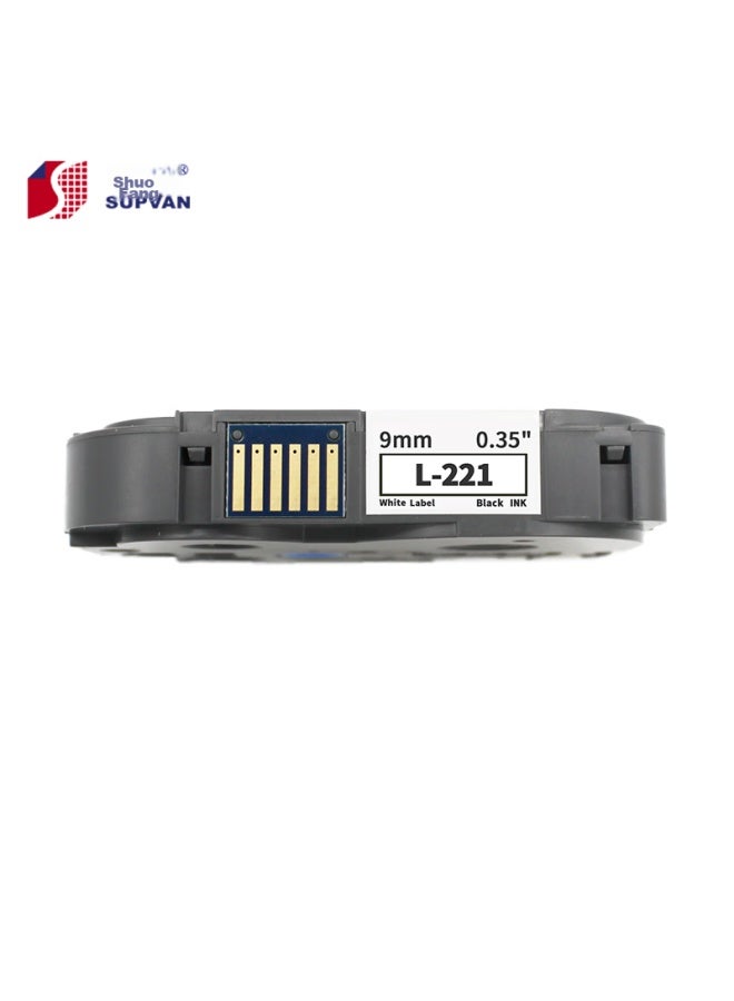 Shuofang Label Maker Ribbon, Label Tape, Label Paper, 9mm White Background With Black Text, Laminated Label Tape, L-221 Label Paper, Self-adhesive Sticker, Suitable For Shuofang Label Maker Lp5125/b/bt - Image 3