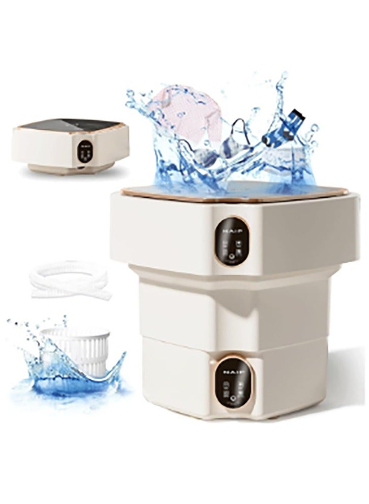 Bukela Portable Washing Machine, 13L Mini Washer with, Noise Cancellation, and Drying Feature, Travel Foldable Washing Machine with Blue Light Sterilizer for Underwear, Socks, and Baby Clothes - Image 1