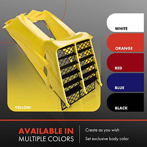 A-Premium Yellow Plastic Gas Tank Side Covers with Grill Compatible with Yamaha Banshee 350 1987-2006 2-PC Set - Image 3