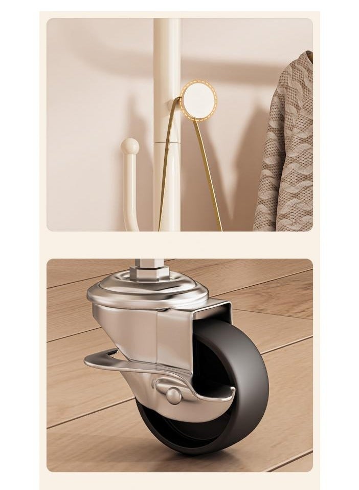 AIWANTO Metal Clothes Rack with Wheels 150×150×40cm – Heavy-Duty Garment Stand with Shelf & Hooks for Bedroom or Laundry - Image 4