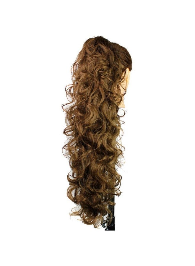 S-ssoy 31"(78cm) Women's Curly Pony Tail Hair Piece Synthetic Claw Clip Ponytail Wavy Long Curled in Hair Extension Extensions Long/Voluminous Wig Hairpieces for Women Girls Lady,12# - Image 1