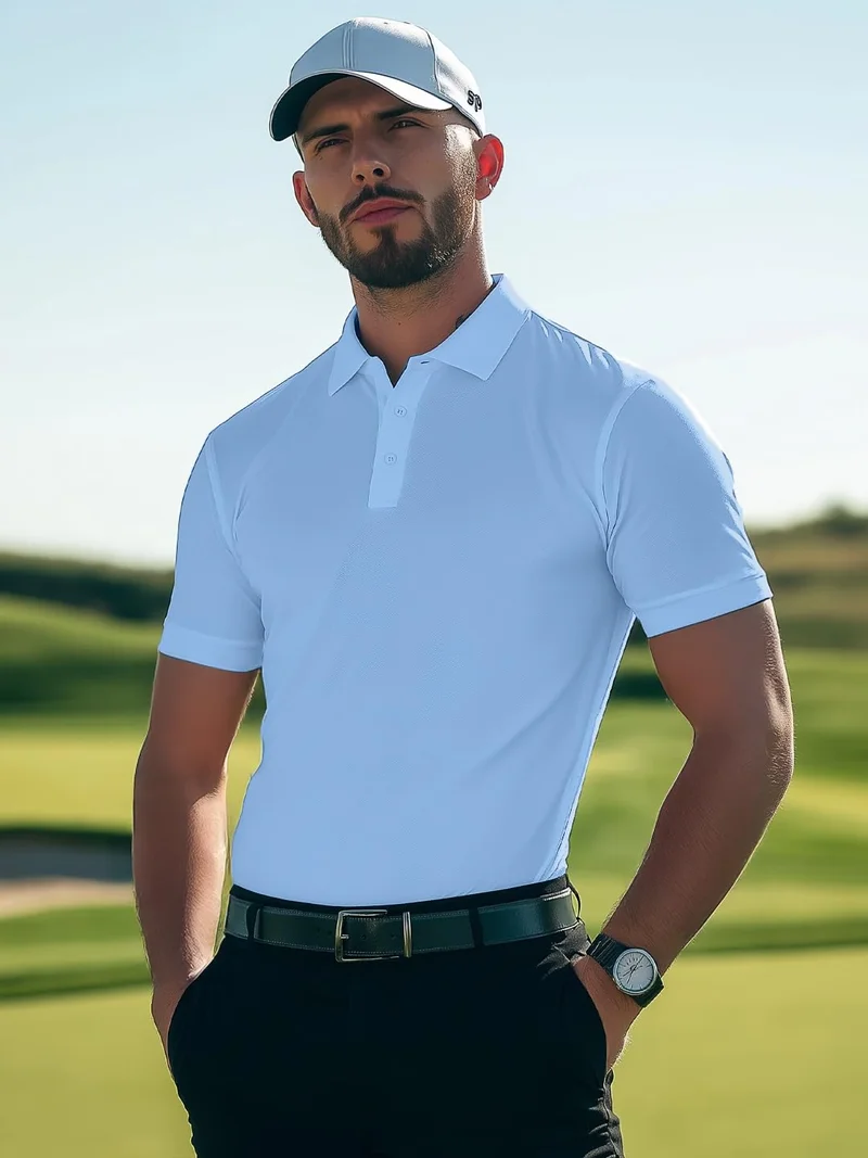 NOBERO  Men's Cotton Solid Regular Fit Polo Shirt for Men | Best Price UAE