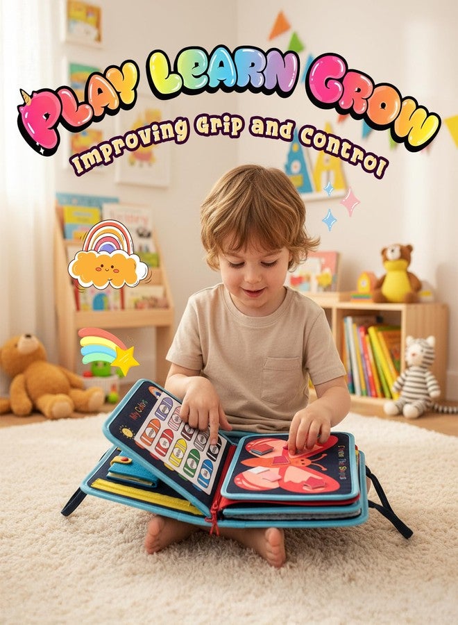 LADFAR Busy Board for 1 Year Old, Busy Book for Toddlers 1-3, Montessori Toys for 1 Year Old, Educational Sensory Activities, Learning Toy Fine Motor Skills, Travel Toy for Toddler, Boy Birthday Gifts - Image 2